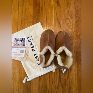 East Perry Brown Sheepskin Slippers